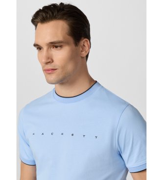 Hackett London Niebieska koszulka Hs Essential