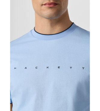 Hackett London Niebieska koszulka Hs Essential