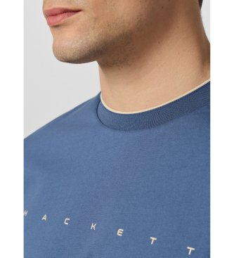 Hackett London Niebieska koszulka Hs Essential