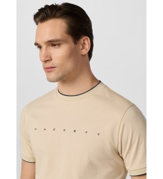 Hackett London Koszulka Hs Essential w kolorze beżowym