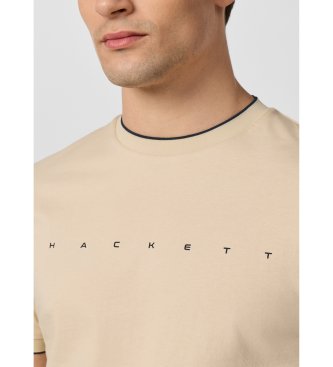 Hackett London Koszulka Hs Essential w kolorze beżowym