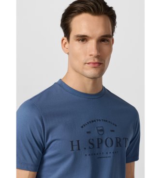 Hackett London Modra majica Hs Script