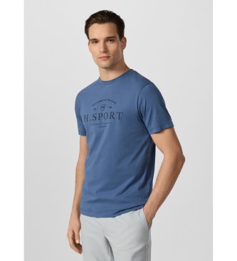 Hackett London Modra majica Hs Script