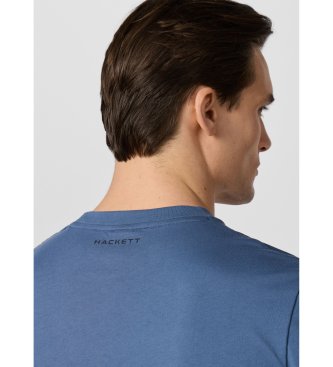 Hackett London Modra majica Hs Script