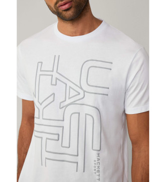 Hackett London Laser-Grafik-T-Shirt wei