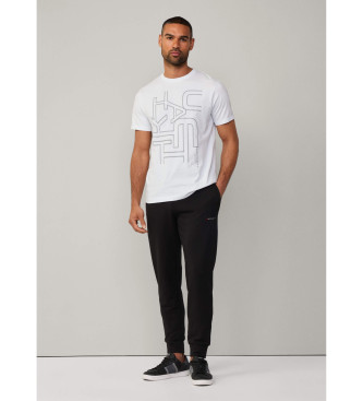 Hackett London Laser-Grafik-T-Shirt wei