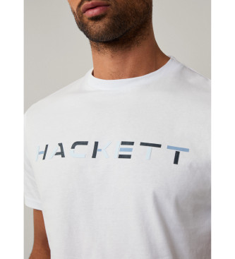 Hackett London Bela majica z logotipom