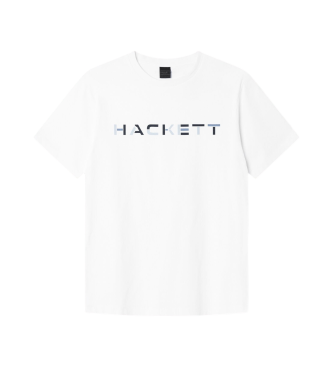 Hackett London Biała koszulka z logo