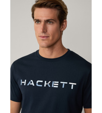 Hackett London T-shirt com logtipo azul-marinho