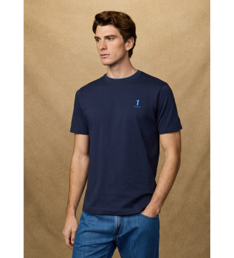 Hackett London T-shirt nummer met navy classic fit logo