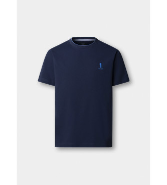 Hackett London T-shirt nummer met navy classic fit logo
