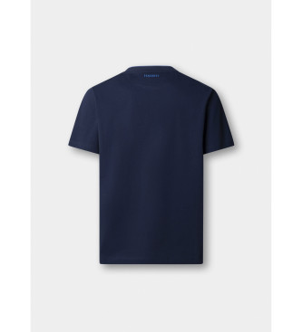 Hackett London T-shirt nummer met navy classic fit logo