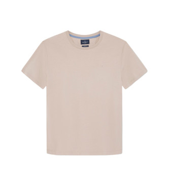 Hackett London Pima Fit Klassiek beige T-shirt