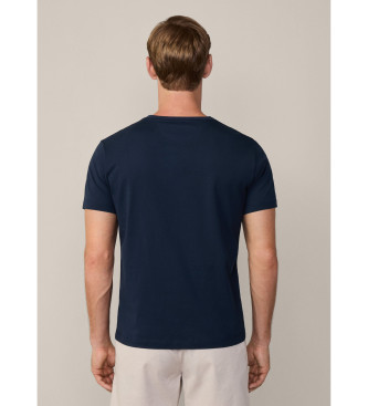 Hackett London T-shirt classique bleu marine en coupe pima