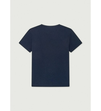 Hackett London T-shirt classique bleu marine en coupe pima