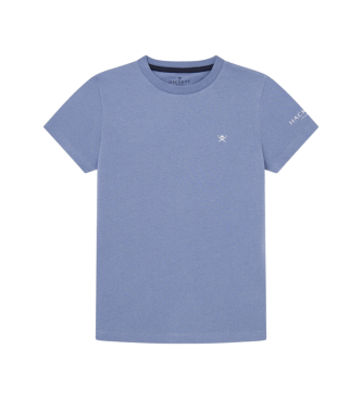 Hackett London T-shirt Small Logo niebieski