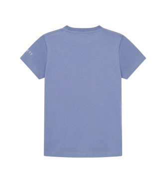 Hackett London T-shirt Small Logo niebieski