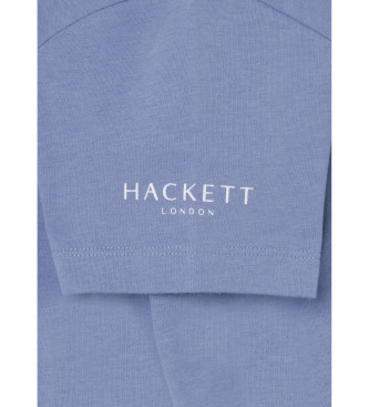 Hackett London T-shirt Small Logo niebieski