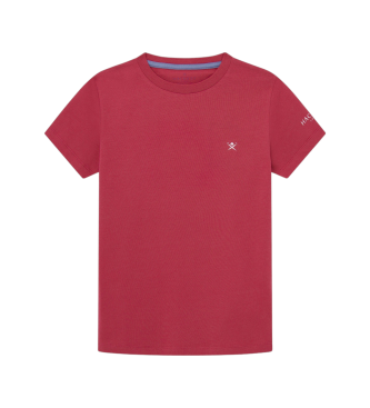 Hackett London T-shirt com logtipo pequeno vermelho