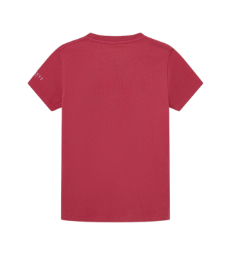 Hackett London T-shirt com logtipo pequeno vermelho