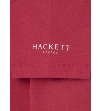 Hackett London T-shirt com logtipo pequeno vermelho