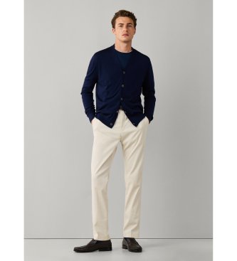 Hackett London Cardigã Ess Merino marinho