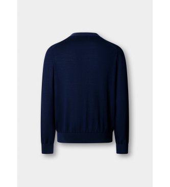 Hackett London Cardigã Ess Merino marinho