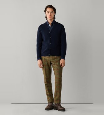 Hackett London Kofta Lambswool i marinblått