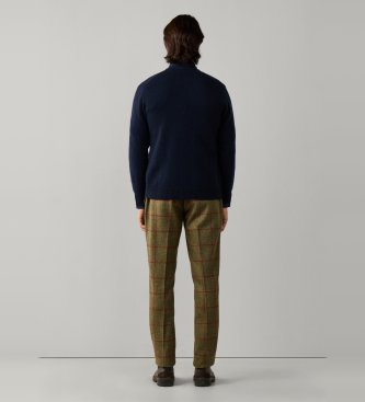 Hackett London Kofta Lambswool i marinblått