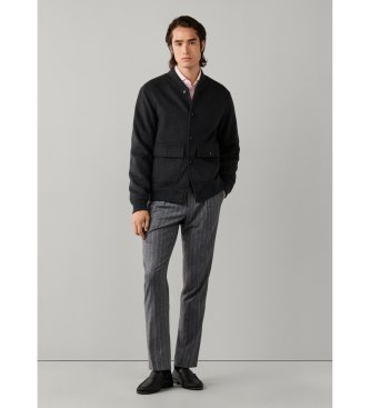Hackett London Bomberjacke Wool grau