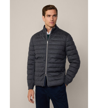 Hackett London Casaco com painel reversvel cinzento