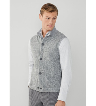 Hackett London Grey Wool Waistcoat