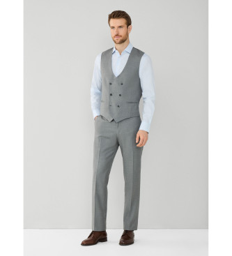 Hackett London Casaco de sarja cintura cinzento