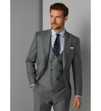 Hackett London Casaco de sarja cintura cinzento