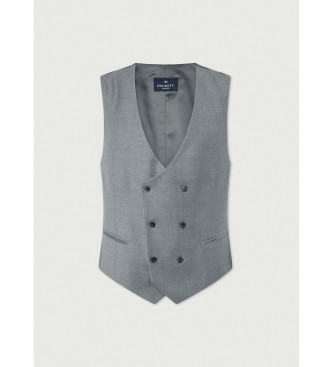 Hackett London Casaco de sarja cintura cinzento