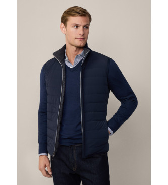 Hackett London Omkeerbaar vest donkergrijs paneel 