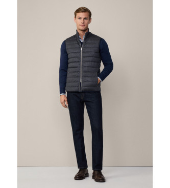 Hackett London Omkeerbaar vest donkergrijs paneel 