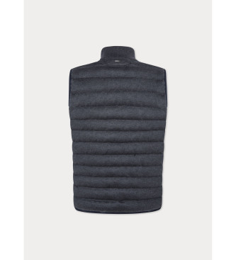 Hackett London Reversible Vest Dark Grey Panel 