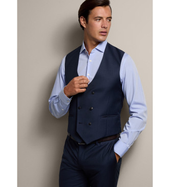 Hackett London Navy Sharkskin Vest