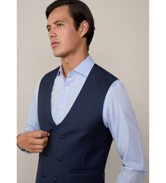 Hackett London Marinebl vest i hajskind