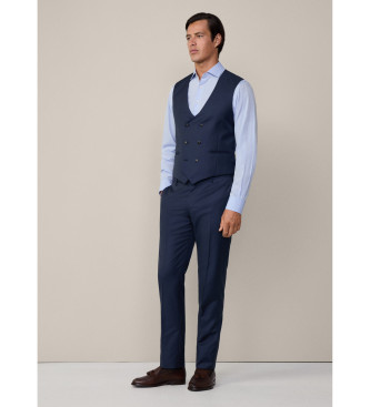 Hackett London Navy Sharkskin Vest