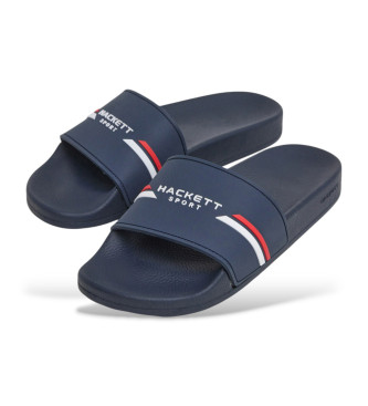 Hackett London Infradito con logo sportivo blu navy