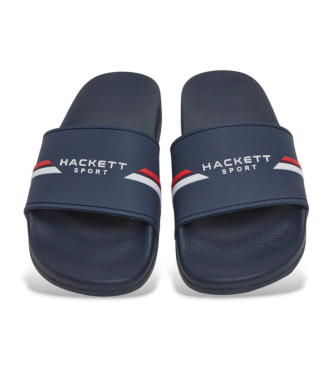 Hackett London Infradito con logo sportivo blu navy
