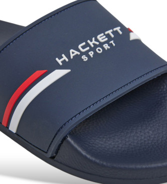 Hackett London Infradito con logo sportivo blu navy