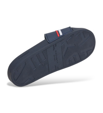 Hackett London Infradito con logo sportivo blu navy