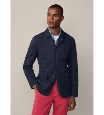 Hackett London Giacca in cotone blu scuro