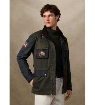 Hackett London Casaco Velo Blackwatch verde