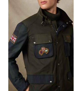 Hackett London Casaco Velo Blackwatch verde