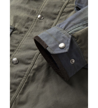 Hackett London Casaco Velo Blackwatch verde