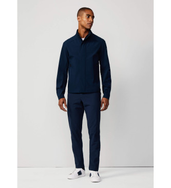 Hackett London Giubbotto bomber in giubbotto moto blu scuro